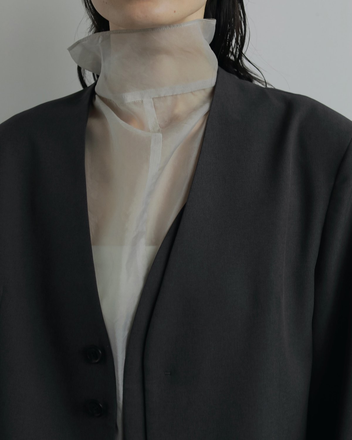 anuke (アンヌーク)』Collarless Over Jacket | ルルドオンライ