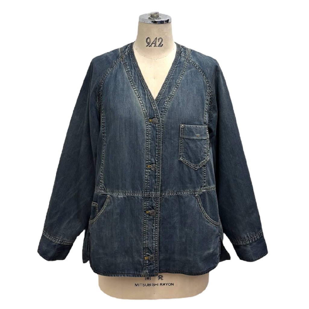 アヤン ayane 裏キルト　ダンガリー　ジャケット　中綿デニム　オーバーサイズ 先行予約分『ayane（アヤン）』裏キルトダンガリージャケット 855706