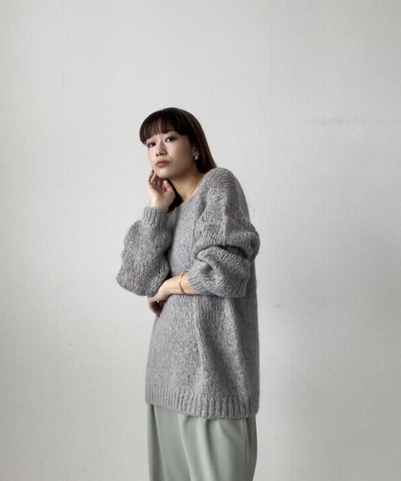 CLANE』HALF SHEER LOOSE MOHAIR KNIT TOPS | ルルドオ...