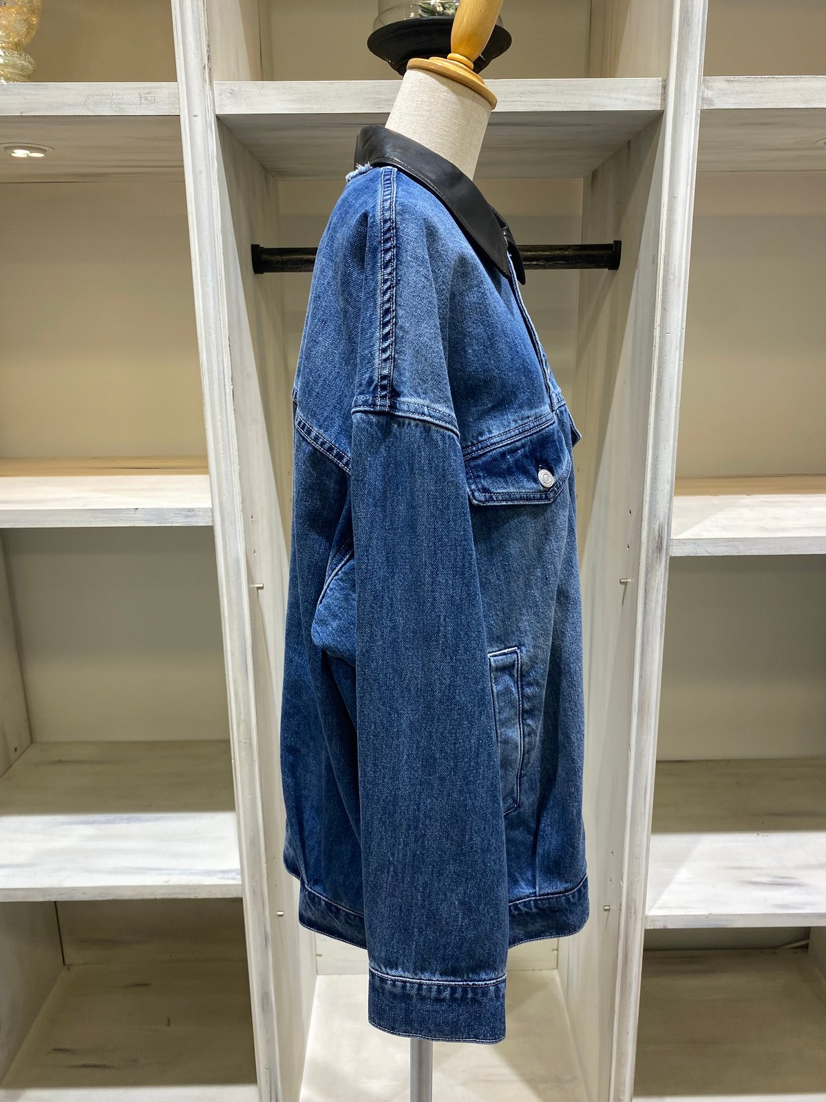 cafune（カフネ）』襟合皮コットンデニムジャケット | ルルド