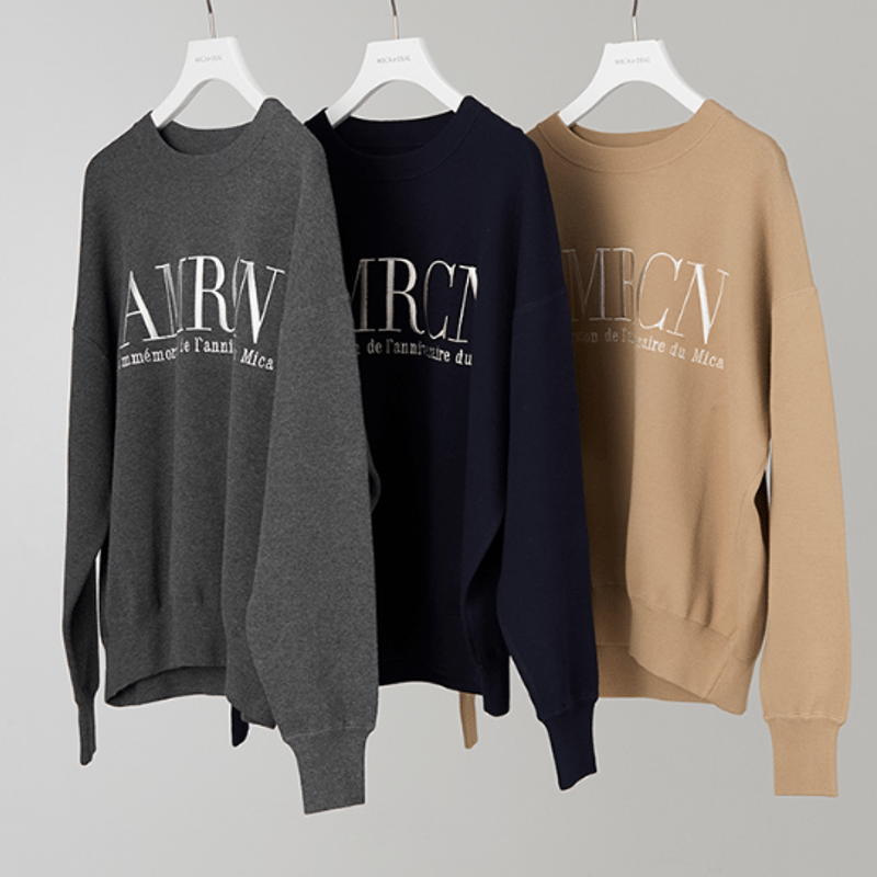 AMERICANA×MICA&DEAL』 15th ANNIVERSARYロゴ刺繍スムース