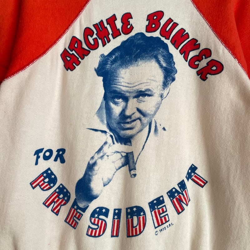 激レア 70's 染み込みプリント ARCHIE BUNKER 半袖スウェット 70's Archie Bunker s/s sweat | ARGO