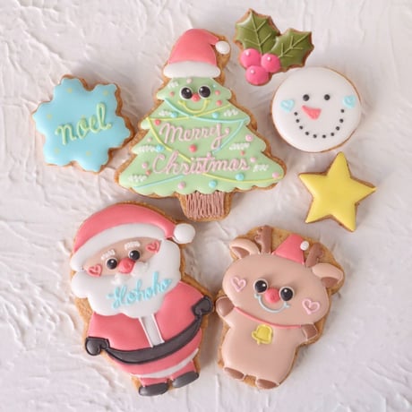 【12/20までに発送】ケーキトッパー用クリスマスアイシングクッキー