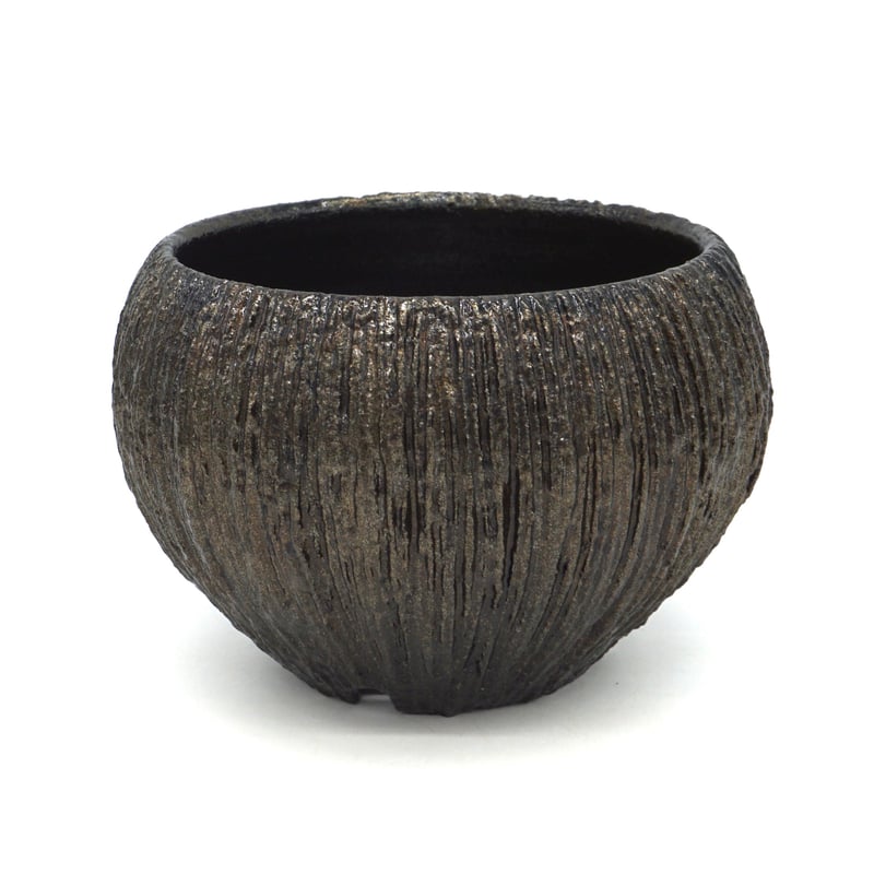 波部圭亮 Ruins・L 陶器鉢 出口結莉】陶胎漆器植木鉢（P412） |