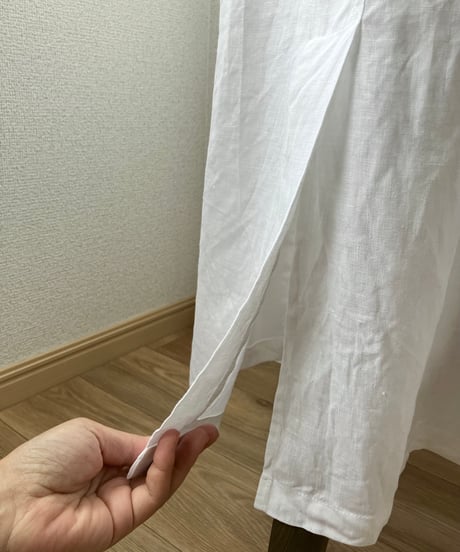 半袖シャツワンピース【白】