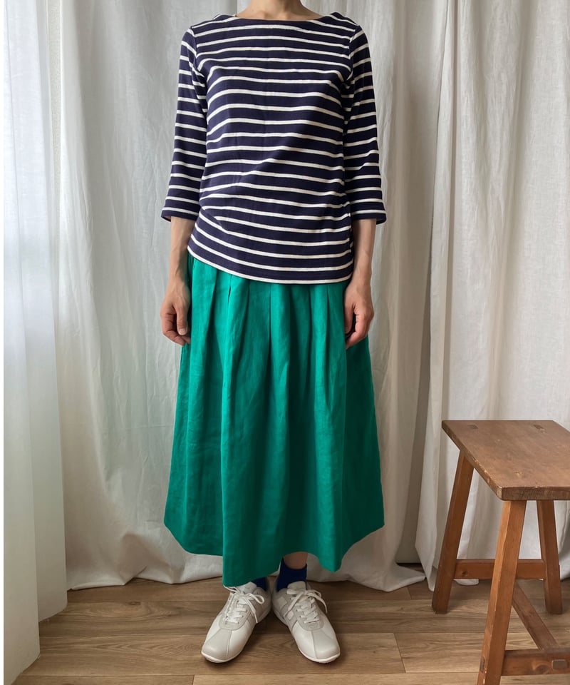 再入荷】リネンスカート コバルトグリーン | Happy Dot