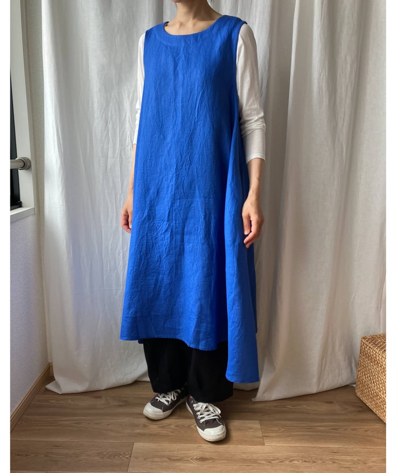 再入荷】Aラインワンピース （ロイヤルブルー） | Happy Dot