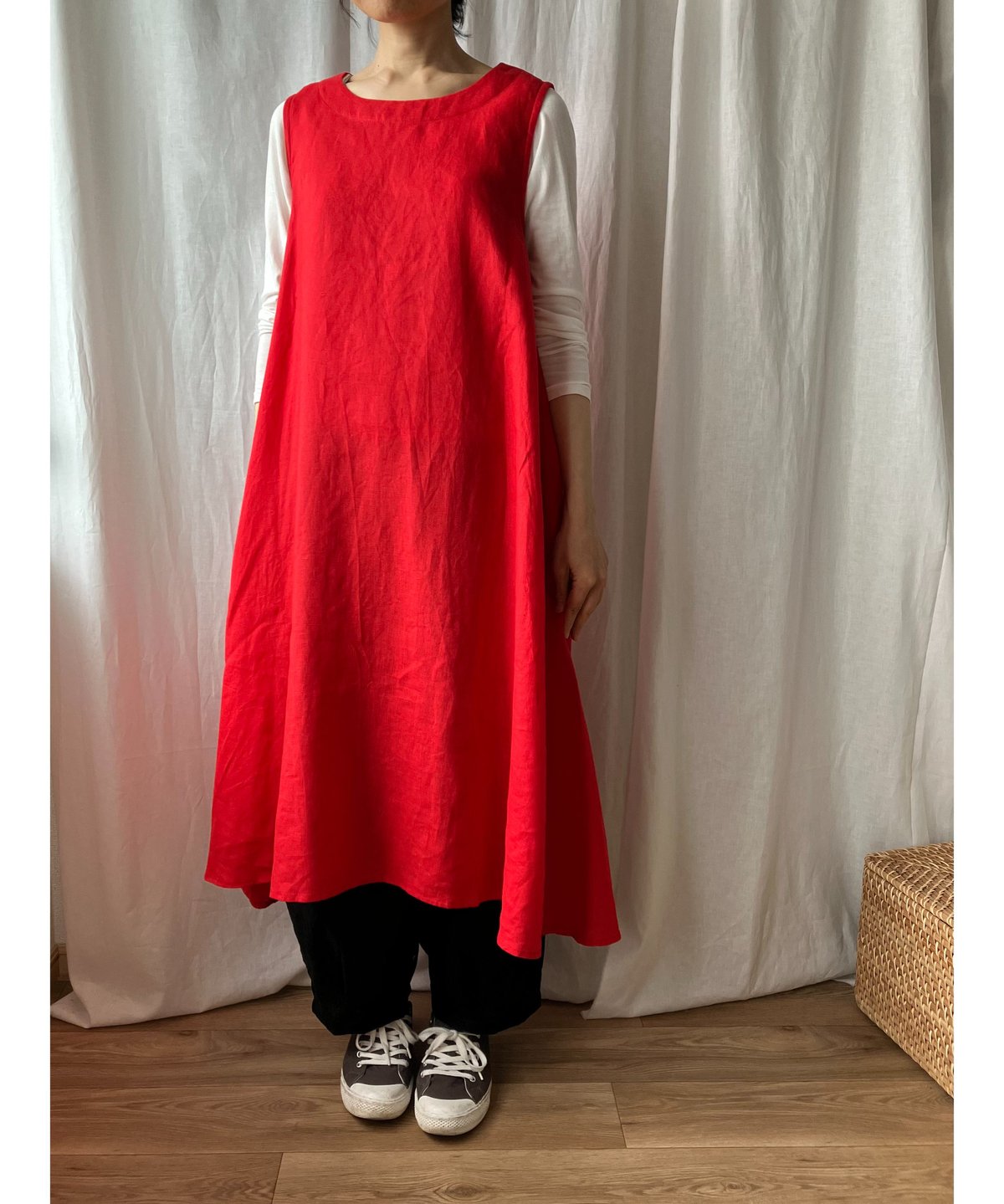 ❤️25新作 新品♡ SelfPortrait 赤ドットロングワンピース♡　D17 SELF PORTRAIT - ❇️Selfportrait正規25新作セルフポートレート