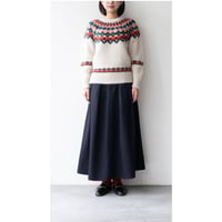 BATONER × VINCENT｜''Mohair nordic crew neck knit''｜WOMENS