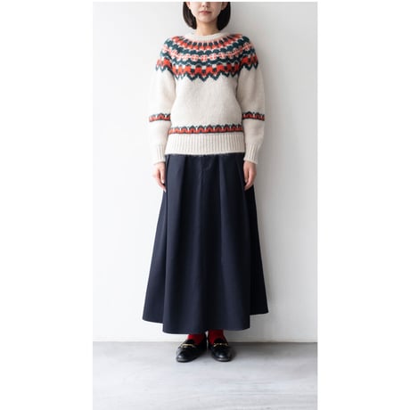 BATONER × VINCENT｜''Mohair nordic crew neck knit''｜WOMENS