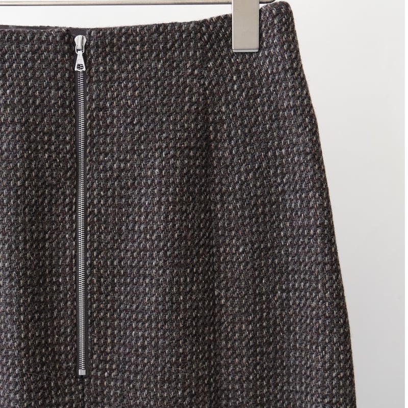 AURALEE｜ALPACA WOOL SILK TWEED PENCIL SKIRT | V