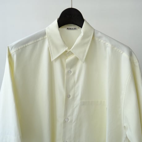 AURALEE | WASHED FINX TWILL BIG HALF SLEEVED SHIRT