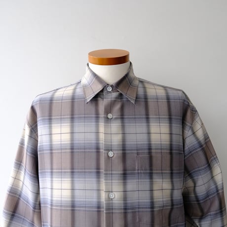AURALEE | SUPER LIGHT WOOL CHECK SHIRT