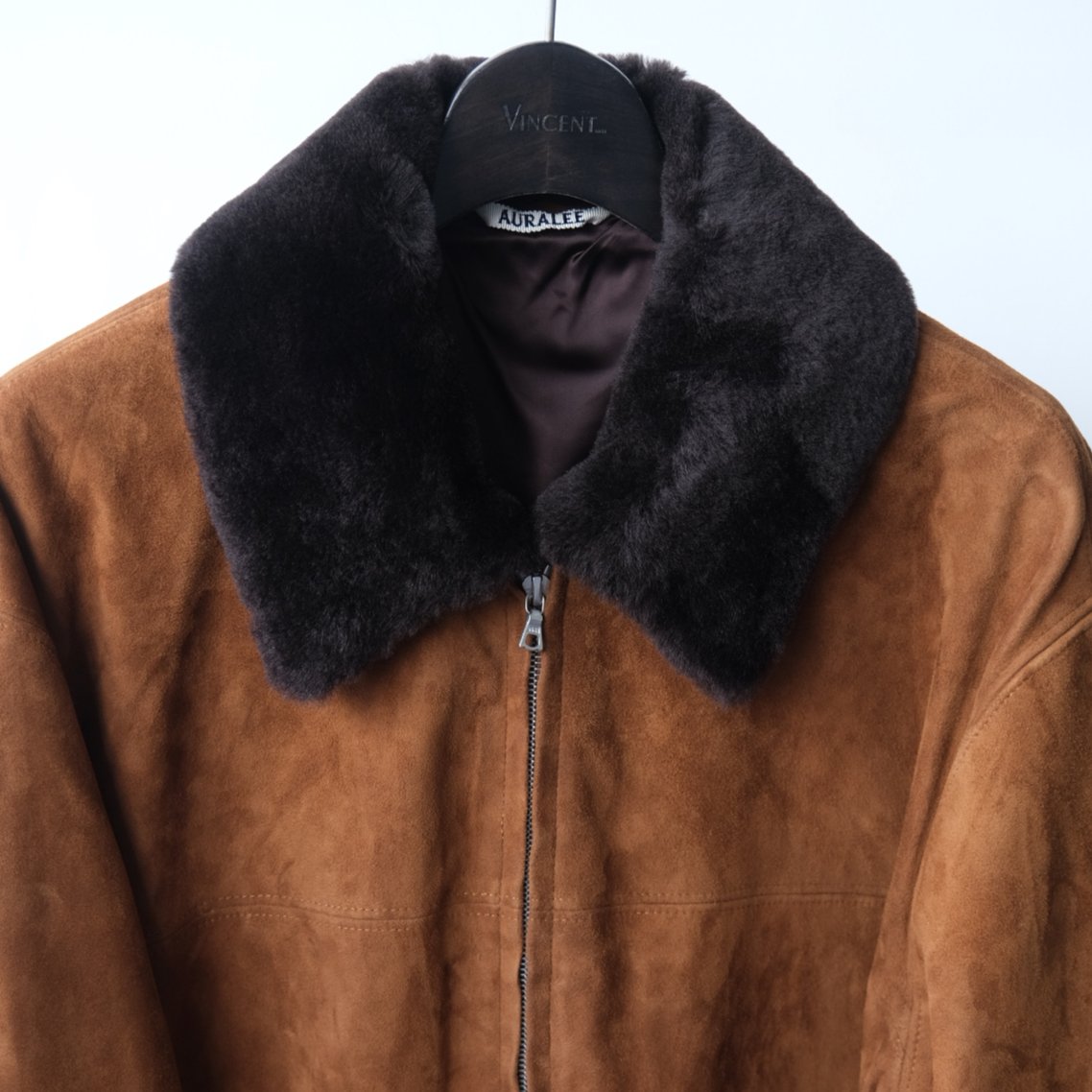 AURALEE｜GOAT SUEDE ZIP BLOUSON | VINCENT & MIA