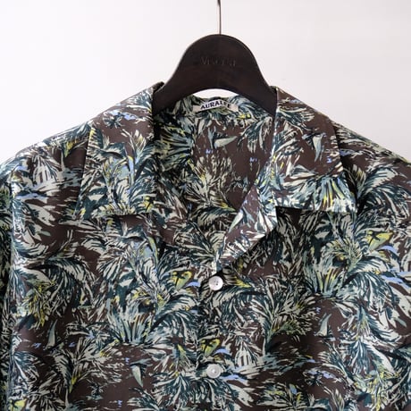 AURALEE | PRINTED AIRY SILK HALF-SLEEVED SHIRT