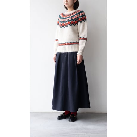BATONER × VINCENT｜''Mohair nordic crew neck knit''｜WOMENS