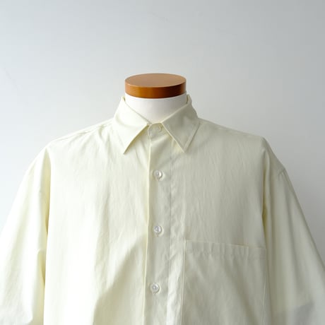 AURALEE | WASHED FINX TWILL BIG HALF SLEEVED SHIRT
