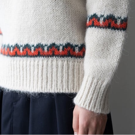 BATONER × VINCENT｜''Mohair nordic crew neck knit''｜MENS
