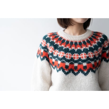 BATONER × VINCENT｜''Mohair nordic crew neck knit''｜WOMENS