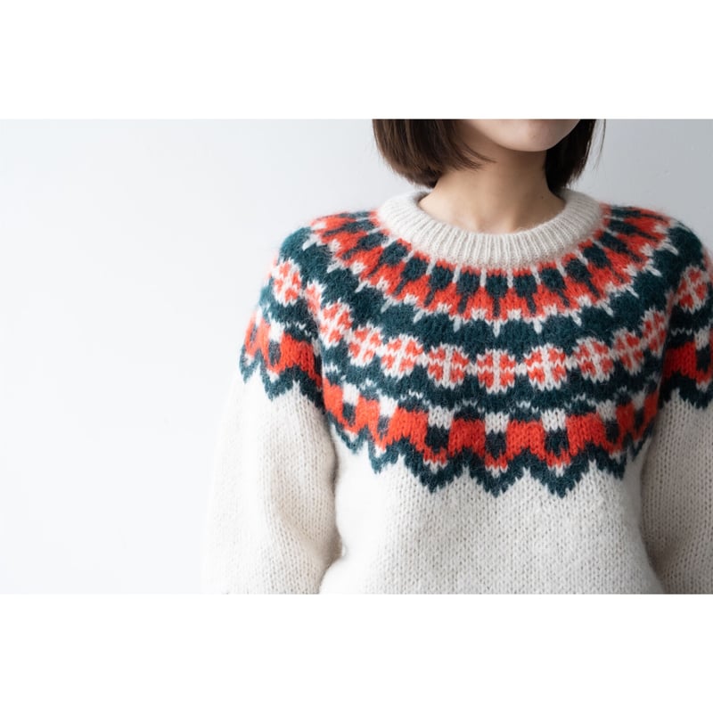 BATONER × VINCENT|''Mohair nordic crew neck kni BATONER × VINCENT|''Mohair nordic crew neck kni