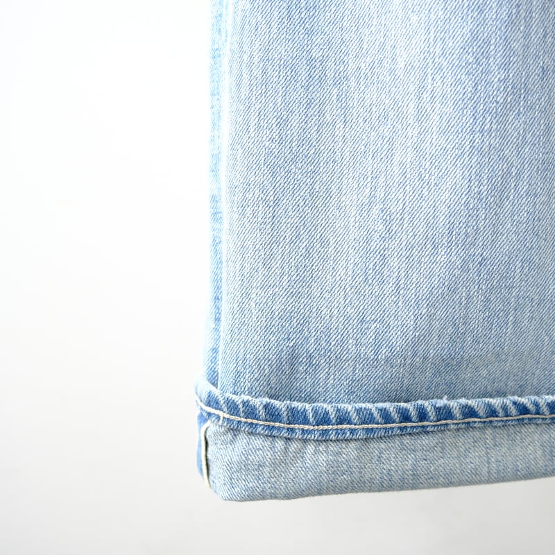 AURALEE | FADED SELVEDGE LIGHT DENIM WIDE PANTS