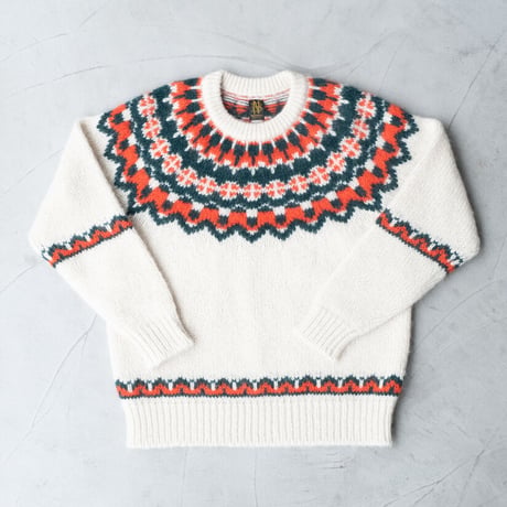 BATONER × VINCENT｜''Mohair nordic crew neck knit''｜MENS