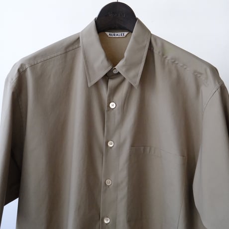 AURALEE | WASHED FINX TWILL BIG HALF SLEEVED SHIRT