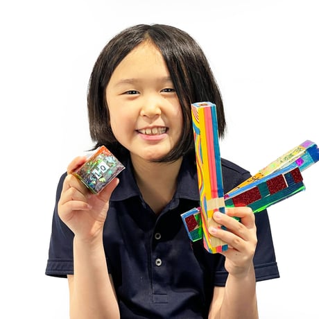 子ども作品：点数落とし（作：かのん）／支援者様のお手元にお届け