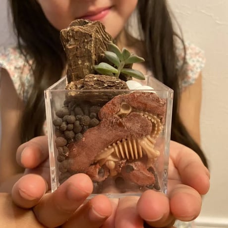 子ども作品：地層ガーデン（作：あんこ）／支援者様のお手元にお届け