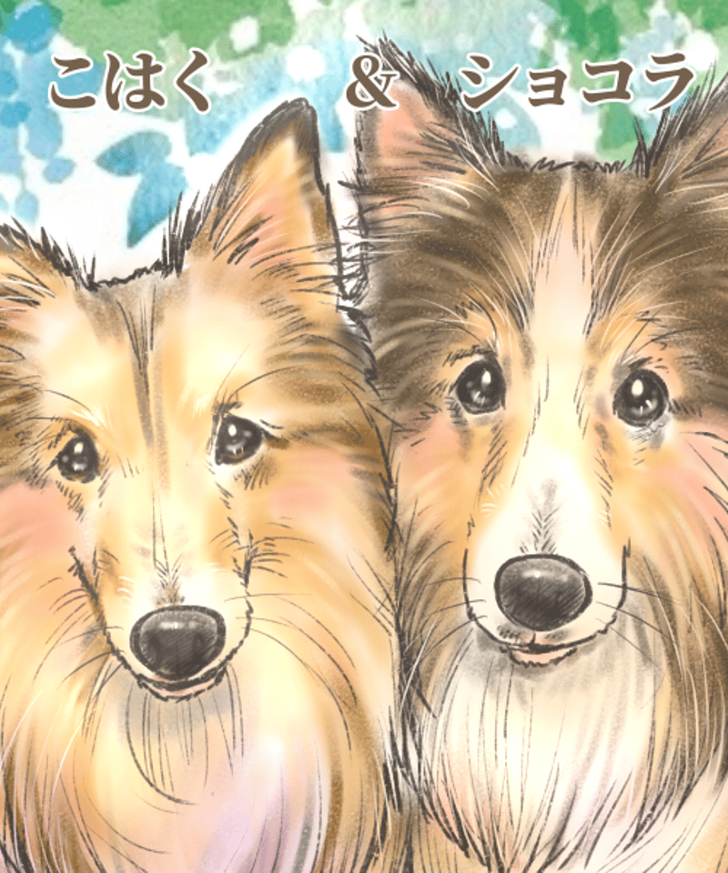 ペットリアル系似顔絵A3 すぐに飾れるキャンバス印刷‼︎ | 似顔絵作家