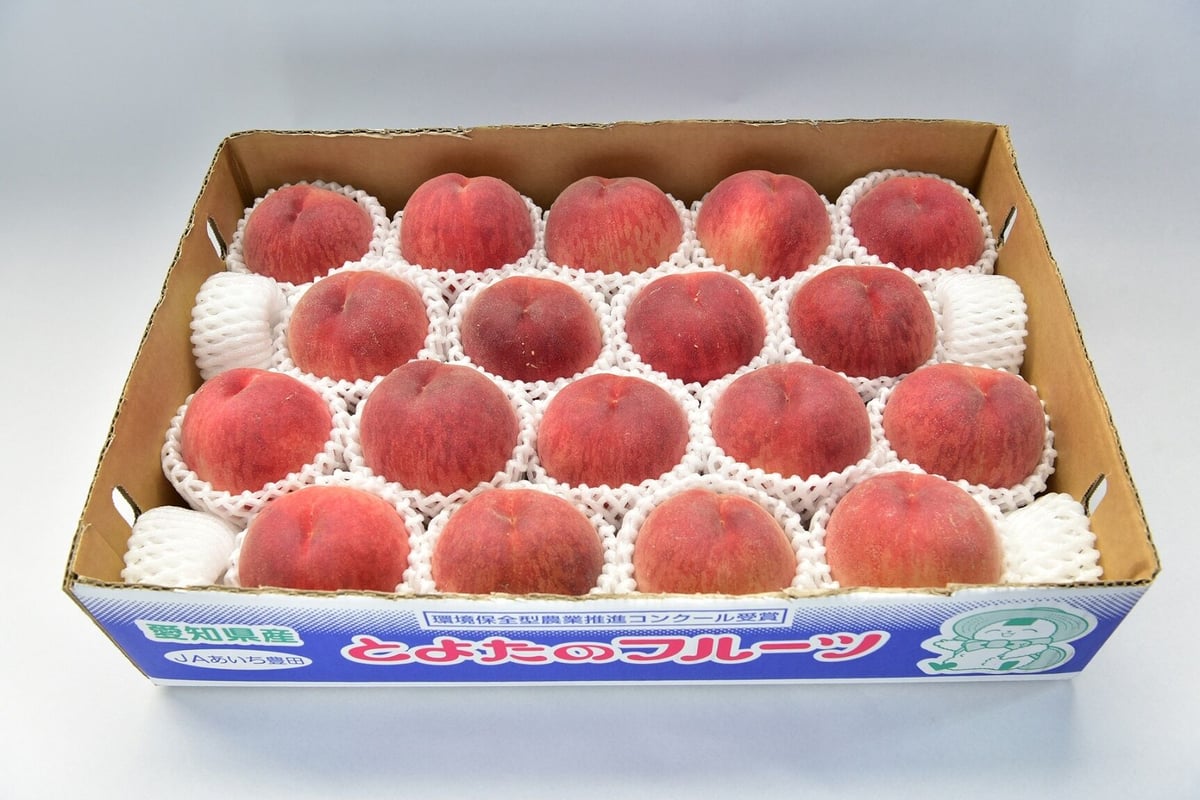 赤秀)とよたの桃約5kg 日川白鳳（18玉～22玉）／6月下旬～7月上旬発送