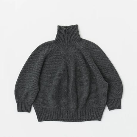 superfine lamps wool ribbed-knit high neck sweater