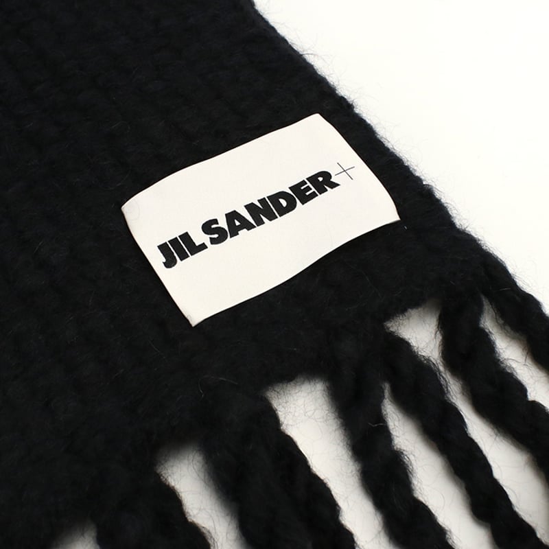 ジルサンダー ウールマフラー 黒色 ブラック（黒）系 Jil Sander(ジル
