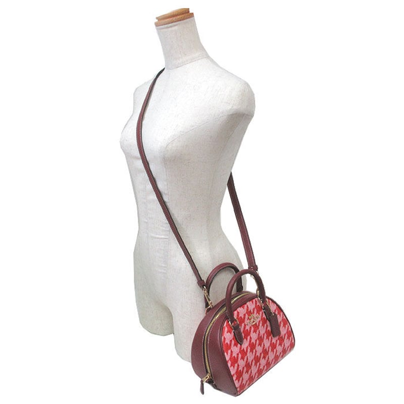 コーチ ハンドバッグ COACH 千鳥柄 ハウンドトゥース プリント  