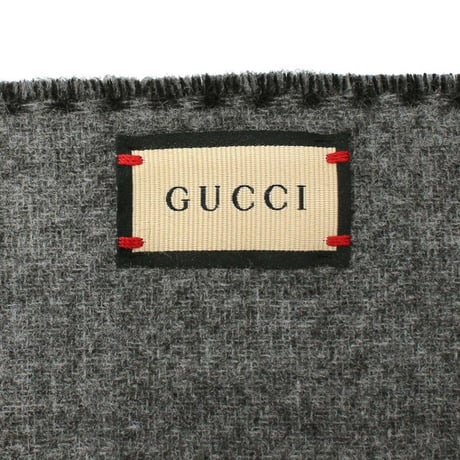 GUCCI グッチ 715497 4GAAA 1360 インターロッキングG付き ウールカシミア スカーフ マフラー メンズ レディース