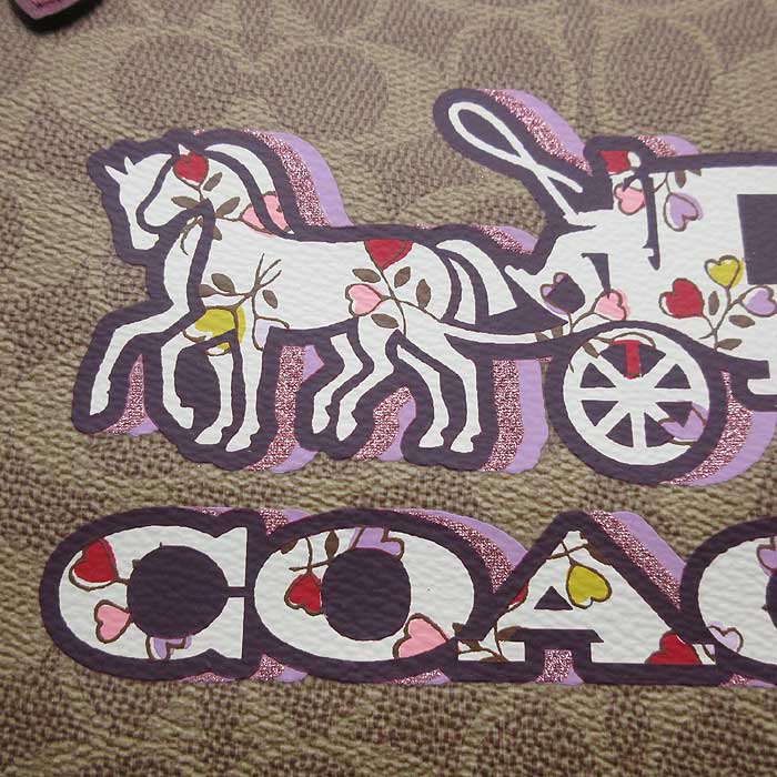 コーチ トートバッグ COACH フィオナ ハート&キャリッジ プリント  