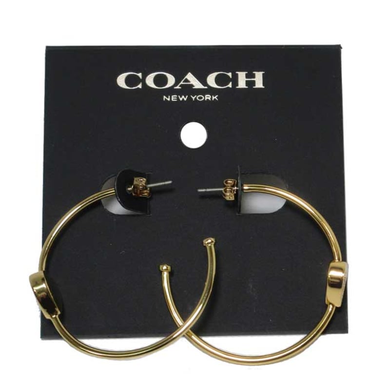 即納*【COACH】コーチ ハート スクリプト クローラー ピアス コーチ ピアス アクセサリー COACH パヴェ ハート フープ ピアス