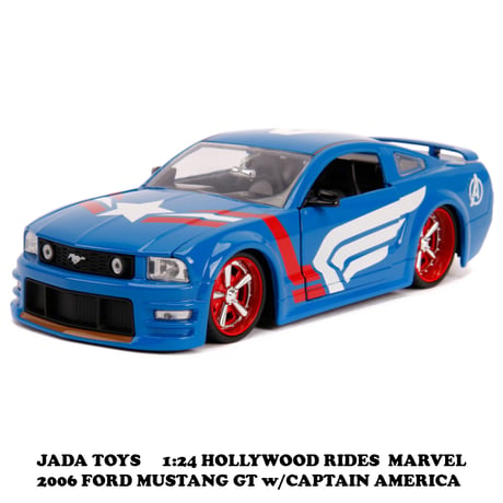 1:24 MARVEL CAPTAIN AMERICA & 2006 FORD MUSTANG GT 【キャプテンアメリカ ミニカー】