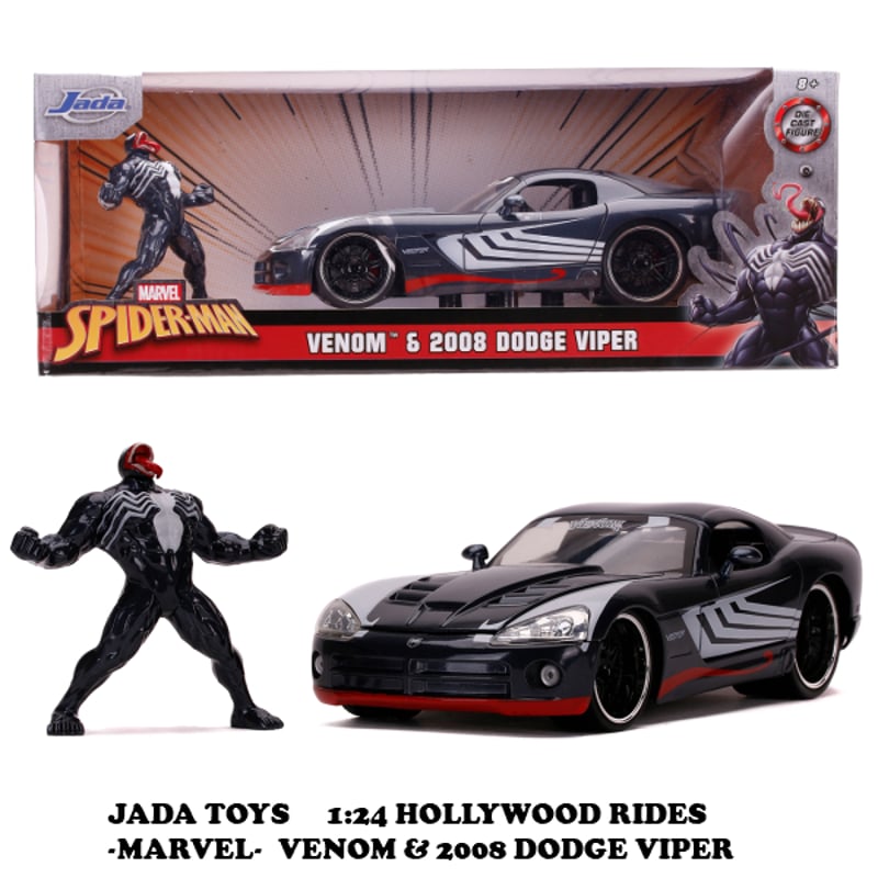 1:24 MARVEL SPIDER-MAN VENOM & 2008 DODGE VIPER