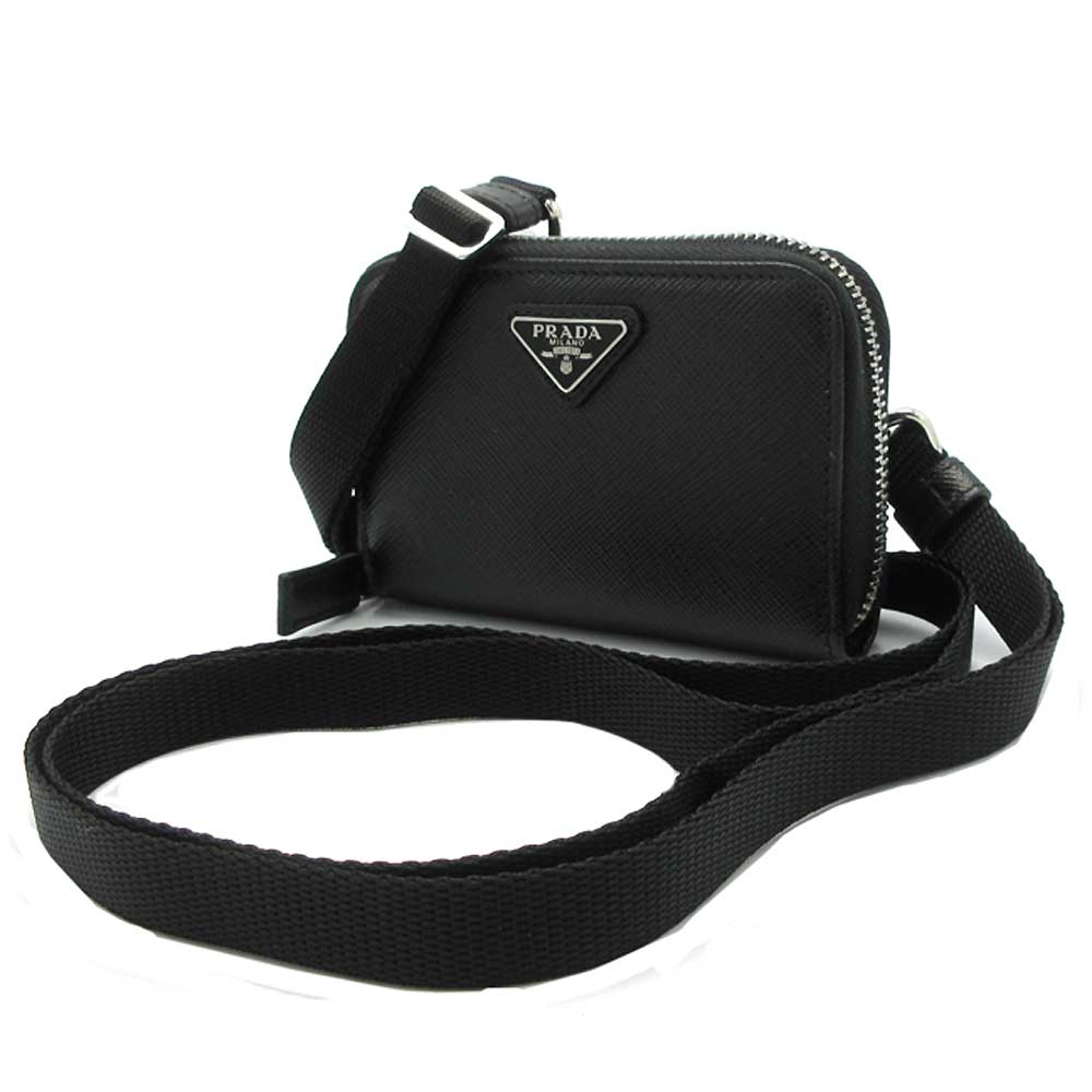 プラダ カードケース PRADA ノ ストラップ付 カードホルダー 斜め掛け