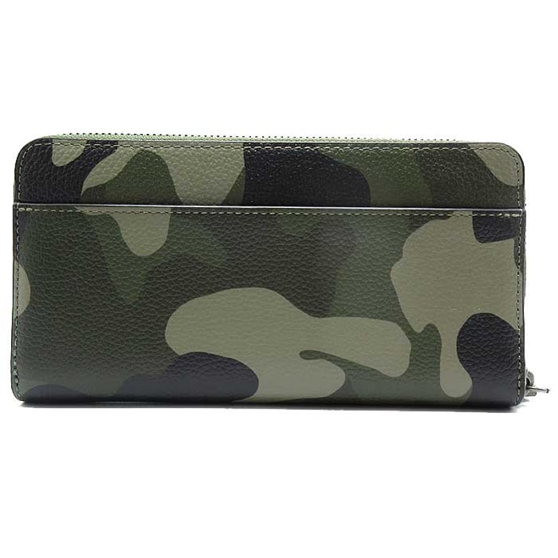 ✨コーチ 長財布 COACH ACCORDION WALLET レザー カモ プリント ラウン