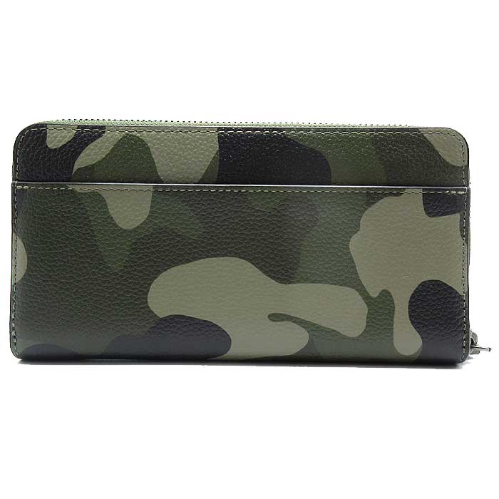 ✨コーチ 長財布 COACH ACCORDION WALLET レザー カモ プリント ラウン