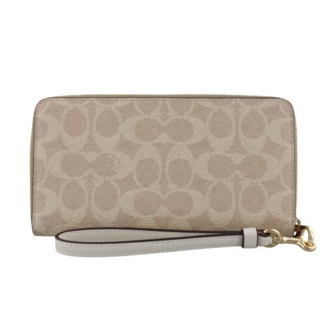 🎀コーチ COACH ロング ジップ アラウンド ウォレット シグネチャー キャンバス CW778 IMXDM
