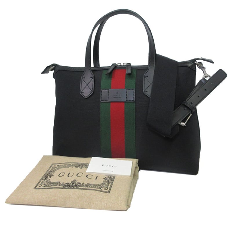 グッチ トートバッグ GUCCI キャンバス ウェビングライン 2WAY A4対応 