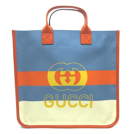GUCCI ボストンバッグ ベージュ/オレンジ Gucci Courrier Soft GG Supreme アップリケ ダッフルバッグ