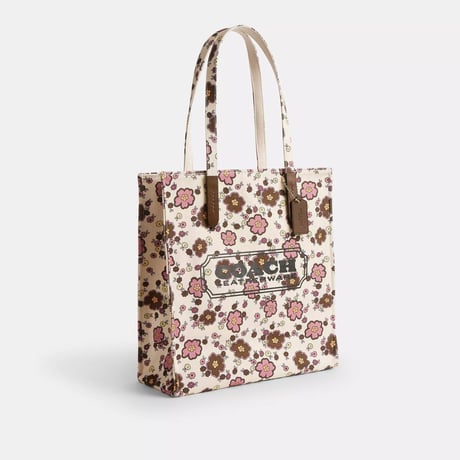 🎀コーチ COACH　キャンバス トート バッグ・フローラル プリント　CDW58 IMYTX