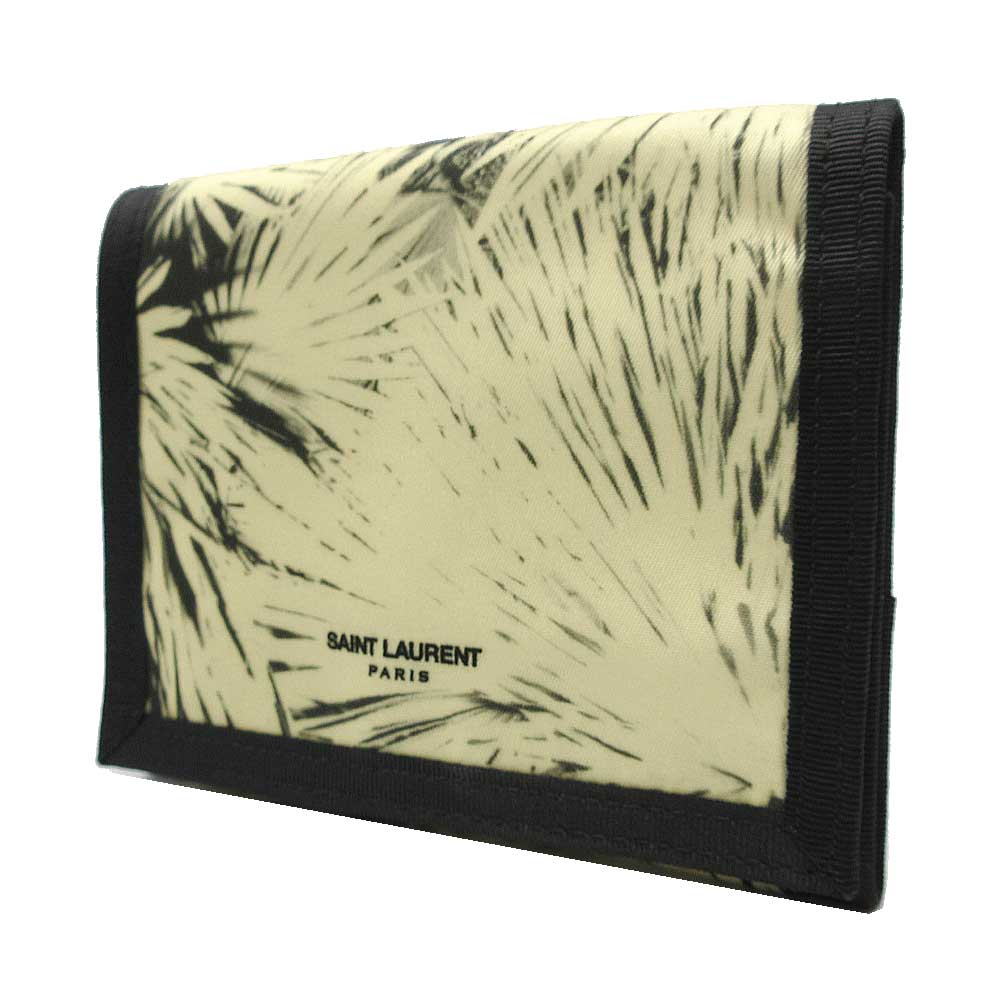 サン ローラン 三つ折り財布 SAINT LAURENT PARIS プリント ウォレット  