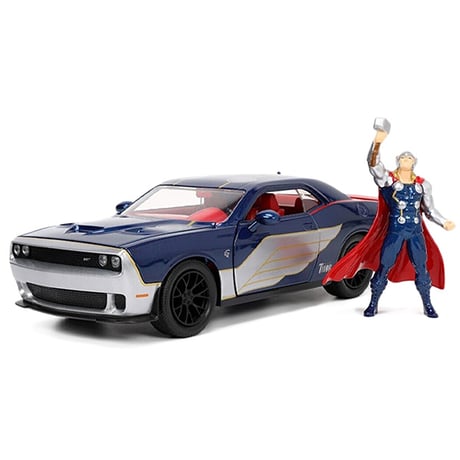 1:24 MARVEL THOR & 2015 DODGE CHALLENGER SRT HELLCAT 【マイティ ソー ミニカー】