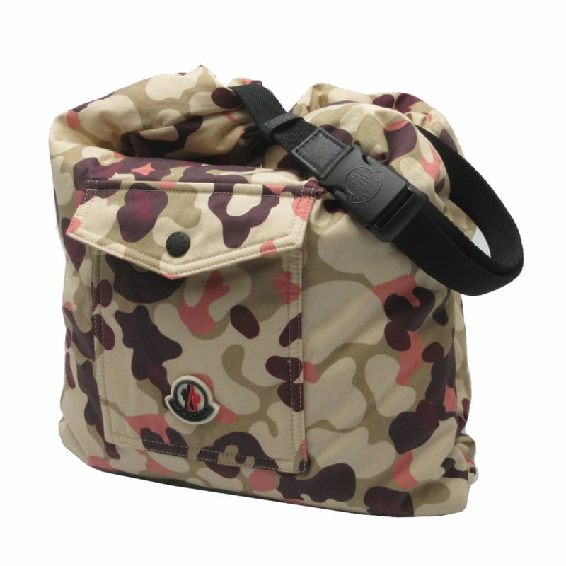 MONCLER 迷彩キルティングバッグ モンクレール トート バッグ 迷彩柄 ダウン ニュー レジェール