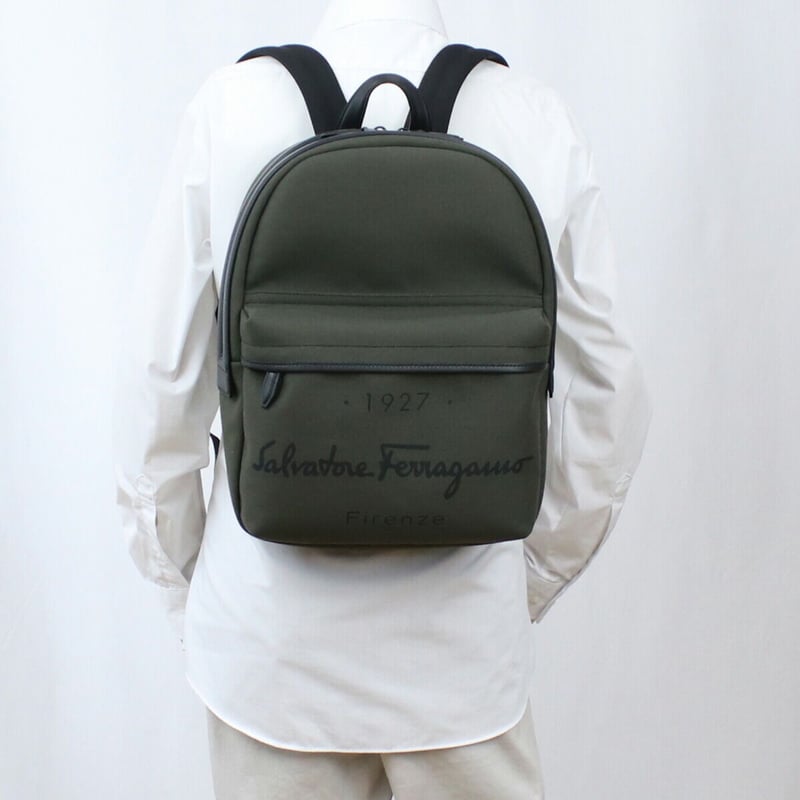 Ferragamo best sale leather backpack